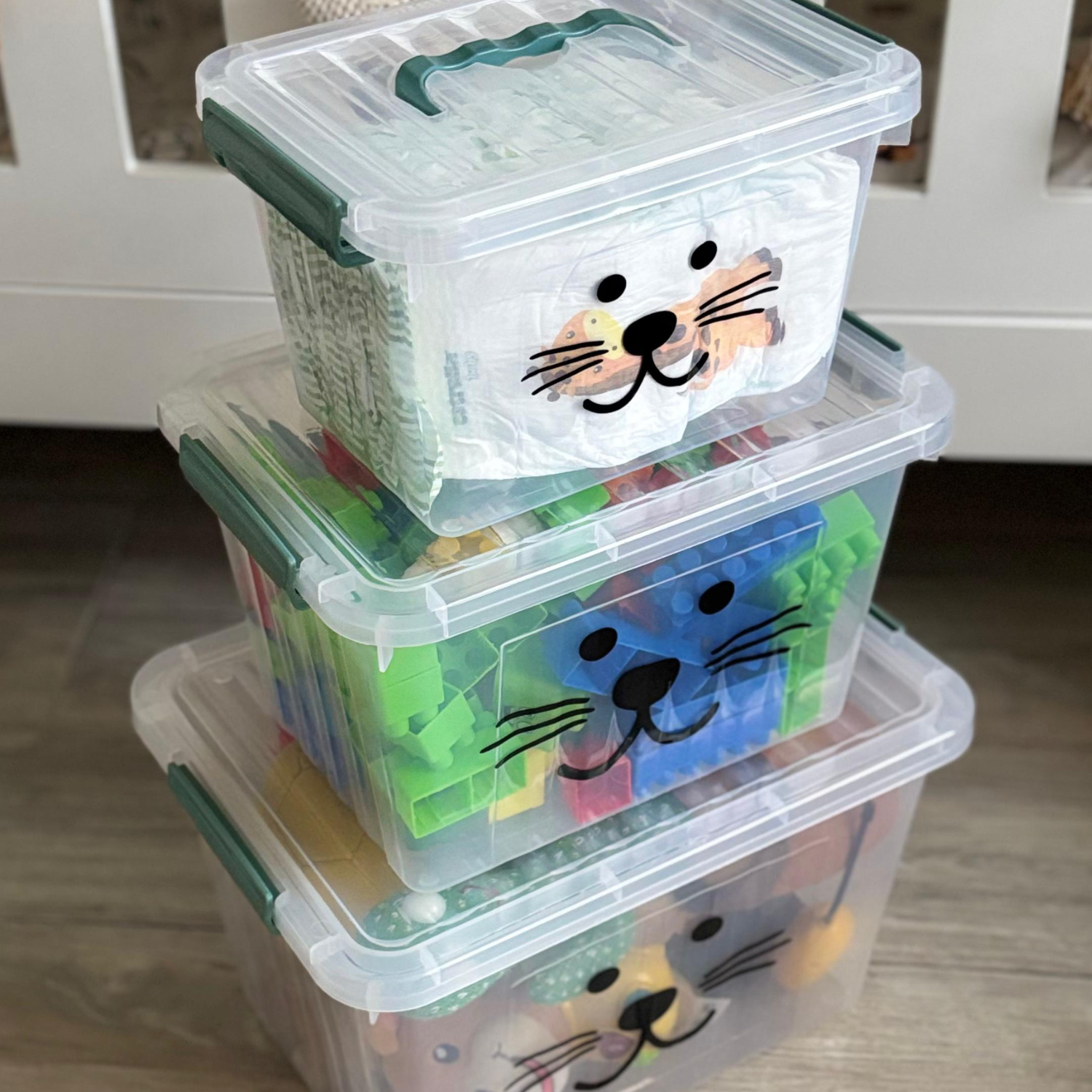 Set x 3 cajas organizadoras motivo infantil - Imagen 3