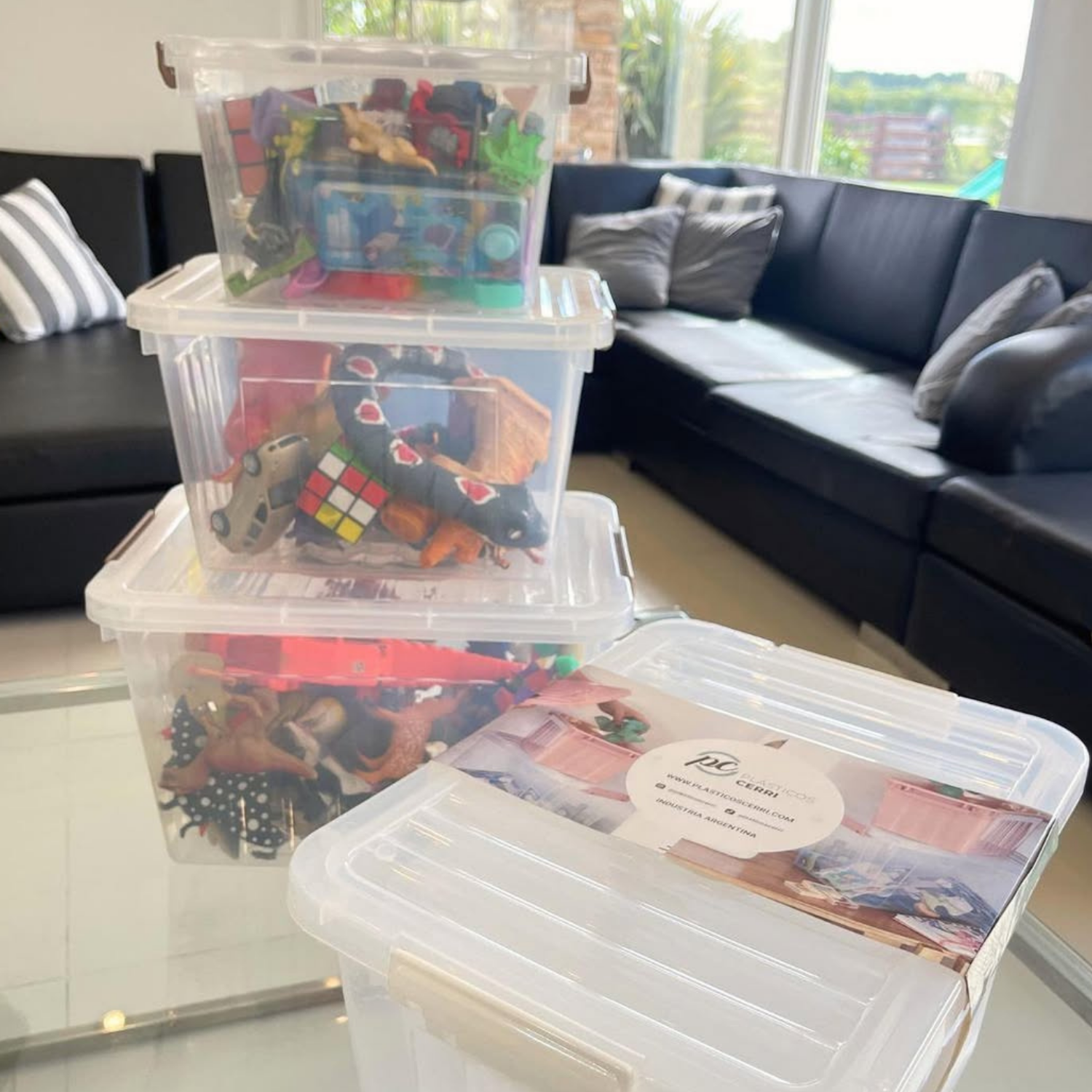 Set x 3 cajas organizadoras transparentes - Imagen 2