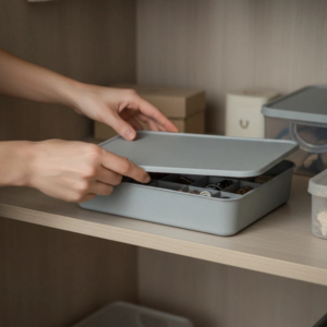 Caja organizadora con 10 divisiones - color gris